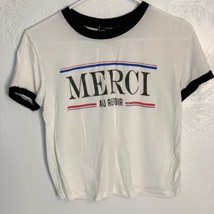 Forever 21 Cropped Graphic T-Shirt